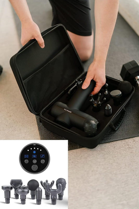 Zeroith Heated Massage Gun w/ 8 attachments