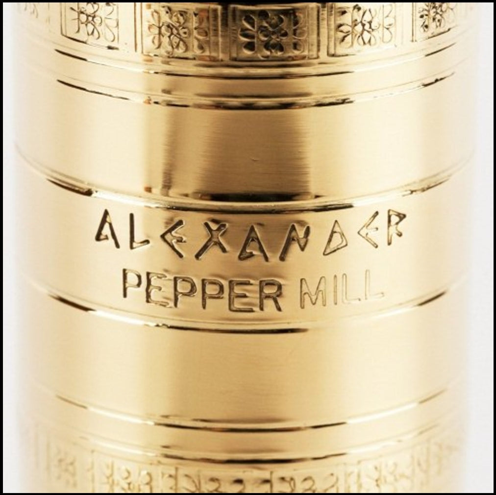 The Original Greek Brass Pepper Mill - 8"