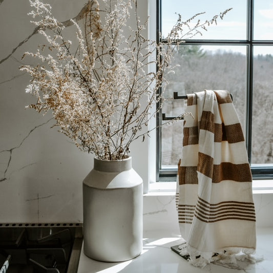 Turkish Hand Towel - Neutral Stripes