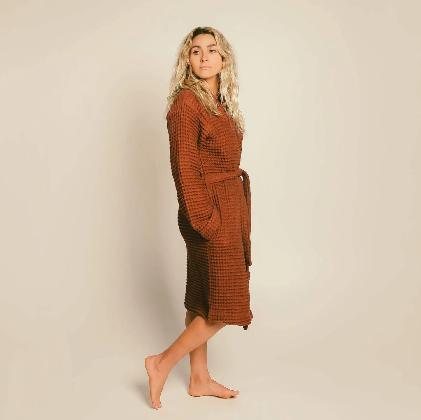 Weightless Waffle Robe | Clay