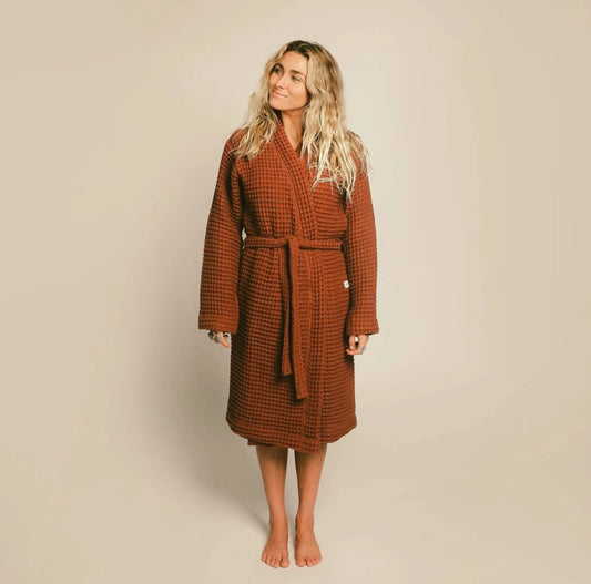 Weightless Waffle Robe | Clay