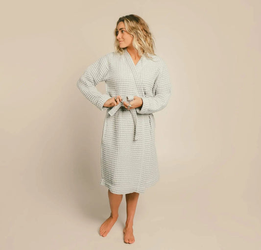 Weightless Waffle Robe | Silver