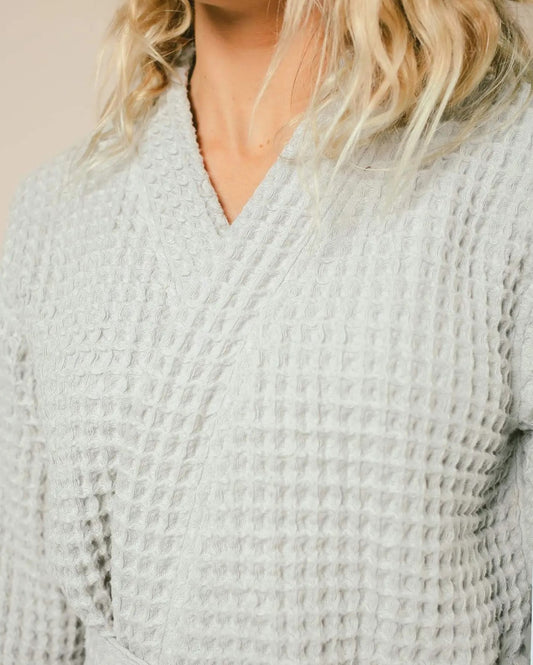 Weightless Waffle Robe | Silver