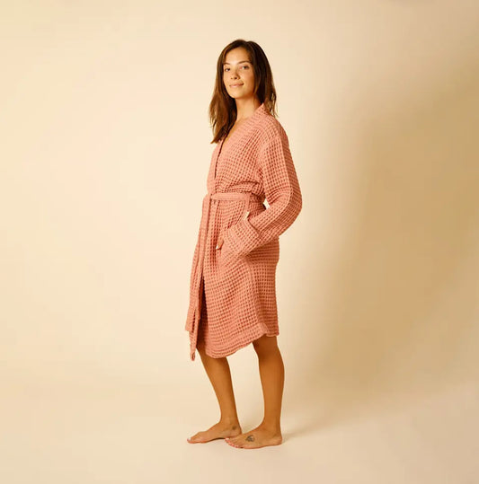 Weightless Waffle Robe | Terra Cotta