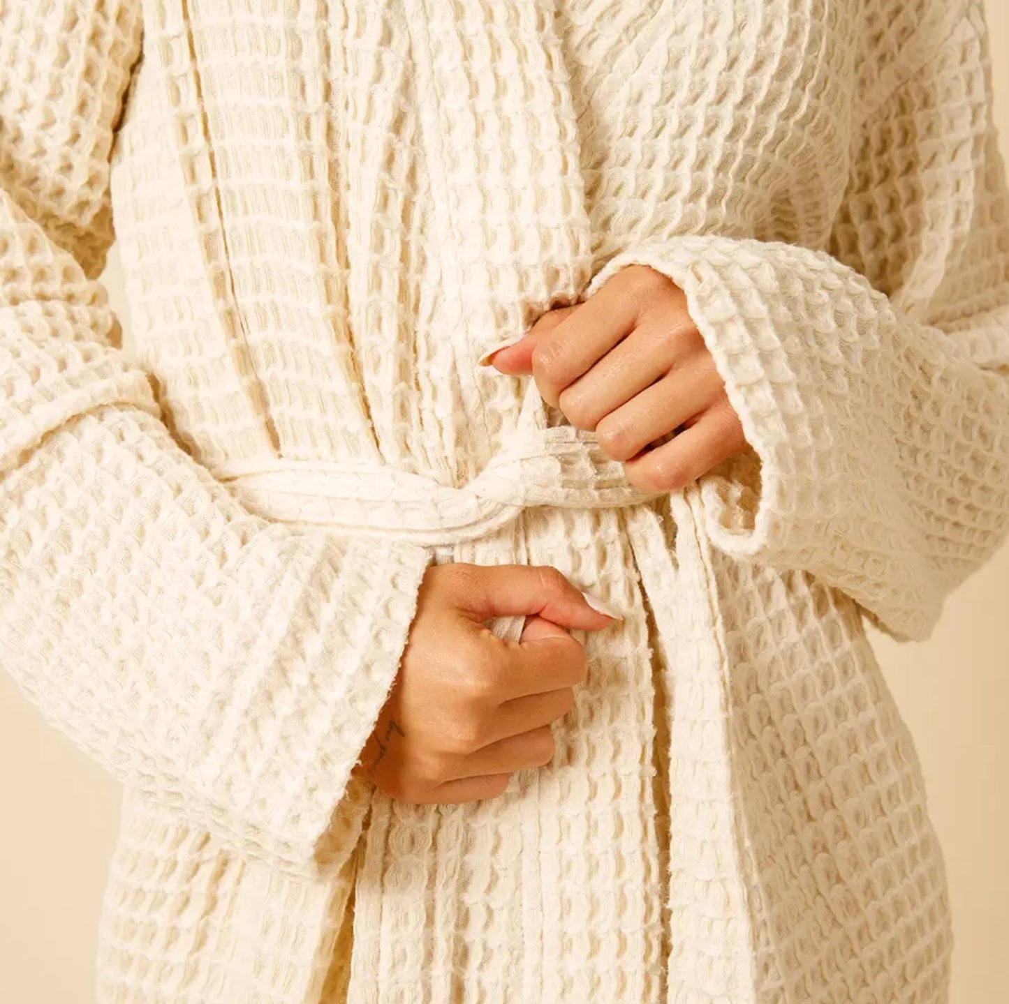 Weightless Waffle Robe | Wheat